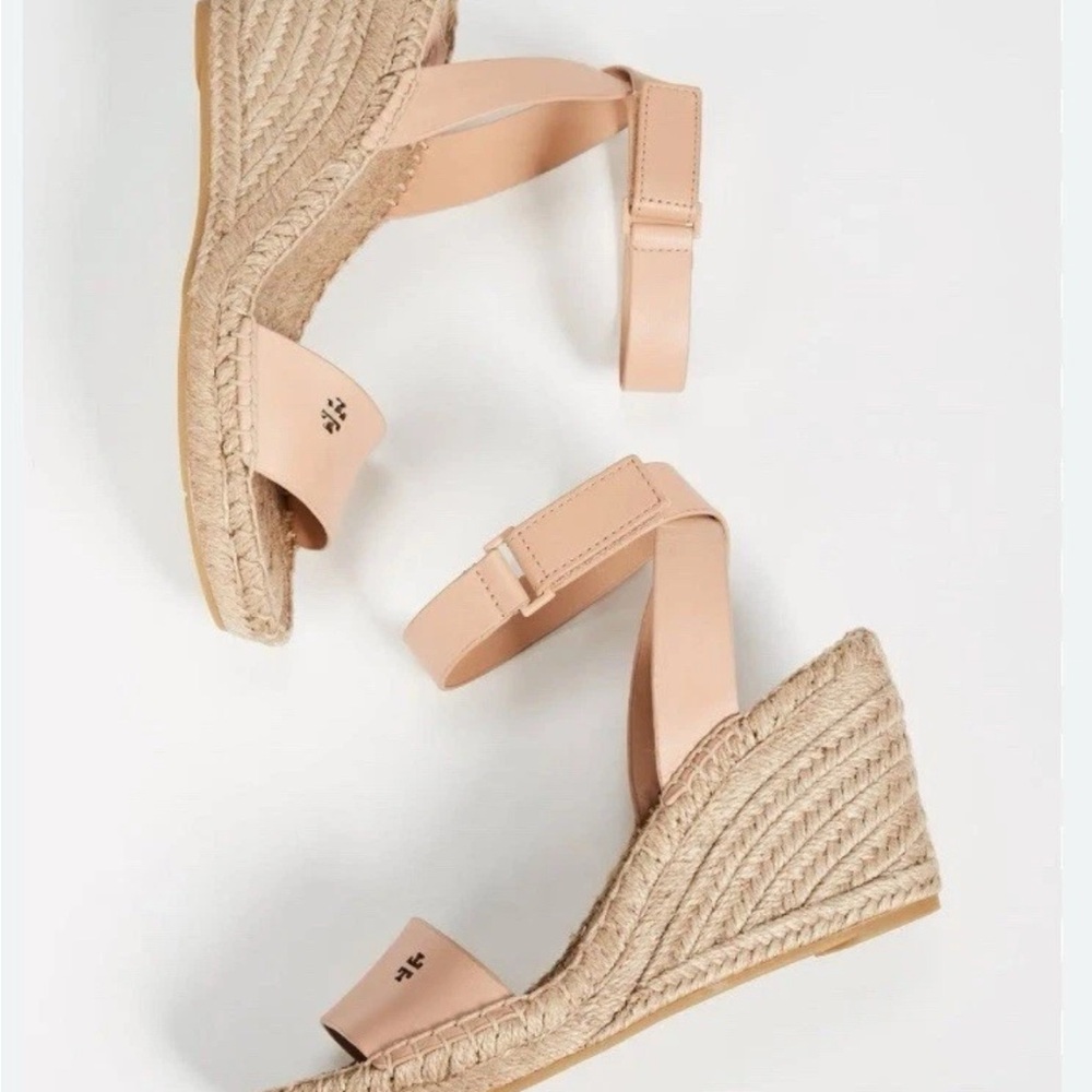 Tory Burch Bima Tan Wedge Sandals size 8.5